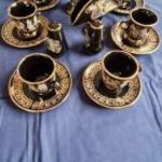 Görög porcelán, ( Fakiolas) kávés, készlet, fotó