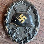 WWII német FEKETE sebesülési jelvény kitüntetés tűhibás fotó