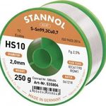 Stannol HS10 2510 Forrasztóón, ólommentes Tekercs Sn99, 3Cu0, 7 250 g 2 mm fotó