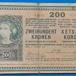 1918 -as 200 Korona bankó hullámos hátlappal !!! VG (L2185) fotó