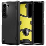 SPIGEN SLIM ARMOR PRO műanyag védő tok / hátlap - FEKETE - szilikon betétes, zsanérvédő, előlapke... fotó