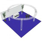 ALUTRUSS Truss set QUADLOCK 6082 circle 6.6x3.5m fotó