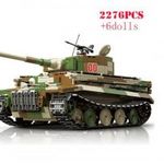 Új 2276db. Híres építőkocka kompatibilis Tank + 6fő 36cm - II. világháborús TIGER I. - PzKpfw VI. fotó