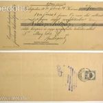 Privát váltó 2 700 K, 1 K 80 f illetékbélyeggel (1903). fotó