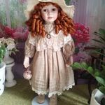 RF művészbaba, porcelánbaba, porcelán baba 70 cm fotó