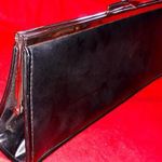 ELEGANCIA MINŐSÉG ! gyönyörű fémcsatos fekete bőr JANE SHILTON női kézitáska hibátlan 26 x 12 x 5 cm fotó