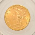 1901 S USA arany 10 Dollár PCGS tok UNC -AP0607 fotó