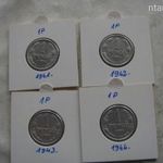 HORTHY ALU 1 PENGŐ SOR, 1941-42-43-44.4 DB. 1 FT-RÓL! fotó