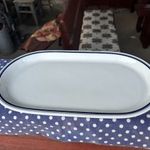 Alföldi porcelán kék fehér pecsenyés sütis ovális nagy tányér kínáló tálca fotó