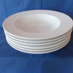 6 darab hatalmas méretű fehér színű Dishwasher porcelán tányér fotó