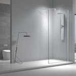 Stuxi Aqua Walk-in zuhanyfal, több méretben, 8 mm vastag vízlepergető biztonsági üveggel, 200 cm ... fotó