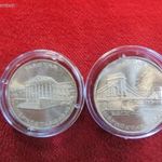 MAGYAR NEMZETI MÚZEUM és LÁNCHÍD 10 és 20 FORINT FORINT 1956 EZÜST: 30g BU, nagy enyhe oxidfolt fotó