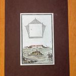 1686 Ozorai vár színezett rézmetszetű látképe TOLNA MEGYE ( Pipó várskastély) (*55) fotó