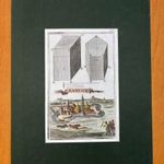 1686 Szarvasi vár színezett rézmetszetű látképe BÉKÉS MEGYE (*55) fotó