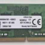 Kingston 4GB /2400 DDR4 SoDIMM Notebook RAM KVR24S17S6/4 fotó