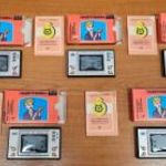 5db retro régi dobozos, kisfüzetes Elektronika Cat fisher kvarcjáték egyben (1990) fotó