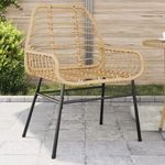 2 db barna polyrattan kerti szék fotó