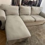 IKEA EKTORP 3 személyes kanapé fekvőfotellel fotó