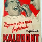 Kalodon fogkő eltávolító reklámplakát, villamosplakát (Matinsky jelzéssel) 1930-1940k fotó