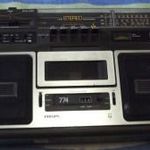 PHILIPS 774 STEREO Boombox hordozható rádió-kazettás magnó problémával ! fotó