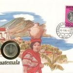 Guatemala Érmés boríték bélyeggel. fotó