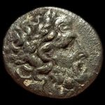 Pergamon Mysia (Kr.e. 2 szd.) Asklepios és kígyó, 22mm. ókori görög bronz fotó
