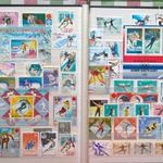 "Téli olimpiai játékok" bélyegek 5 földrészről 4 lapos/ 8 oldalas A/4-es ÚJ Goldhahn bélyegalbumban fotó