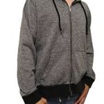 H&M fekete szürke melíros modern cipzáros L/XL kapucnis MELEGÍTŐ PULÓVER n5 fotó