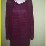 Csinos, zsebes, bordó, fekete színű, ejtett vállú tunika 2XL/3XL fotó
