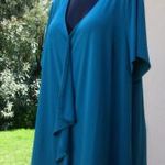 Cimkés! SoFabulous türkiz női plus size felső 3XL fotó