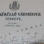 Nagy-Küküllő Vármegye térképe. Nagy-Magyarország: Pallas Nagy Lexikona. Gönczy Pál. Posner nyomása. fotó