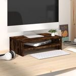 füstös tölgy színű szerelt fa monitorállvány 42 x 24 x 13 cm fotó