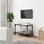 szürke sonoma színű szerelt fa és acél TV-szekrény 60x33x41 cm fotó