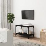 fekete szerelt fa és acél TV-szekrény 60 x 33 x 41 cm fotó