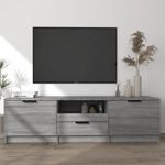 szürke sonoma színű szerelt fa TV-szekrény 140 x 35 x 40 cm fotó