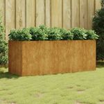 corten acél kerti magaságyás 200x80x80 cm fotó