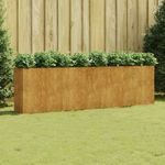corten acél kerti magaságyás 280x40x80 cm fotó