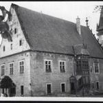 Bártfa főtere a városházával, Szent Egyed templom, Bártfa, Felvidék, utcakép, Horthy-korszak, épí... fotó
