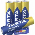 Varta Mikroelem Longlife LR03 Alkáli mangán 1200 mAh 1.5 V 4 db fotó