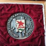 Magyar Ellenállók, Antifasiszták Szövetsége kitüntetés eredeti fa dobozában RITKA fotó