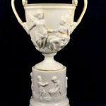 XIX. SZ. KÖZEPE ANTIK NÁPOLYI PORCELÁN TALPAS HISTORIZÁLÓ PORCELÁN KASPÓ X fotó