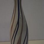 Aquincumi kék, rózsaszín, barna csíkos nagy porcelán váza - A030 fotó
