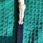 24.) Antik, CSONT Jézus Krisztus 10 cm, 29 cm-es aranyozott talpas feszületen, impozáns, fotó
