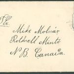 1939 Szent István 40f SZUHOGY postai ügynökség bélyegzés -> Kanada ritka dest. MPPFB 200p (d98) fotó