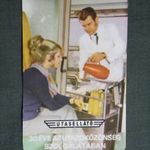 Kártyanaptár, MÁV, vasút, Utasellátó, büfékocsi, pincér, női modell, 1978 (1) fotó