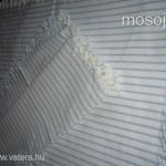 ART DECO kézzel szőtt kék csikos abrosz páros fotó