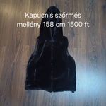 Kapucnis szőrmés mellény 158 cm fotó