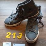 (213.) Converse All Star 39-es magas szárú, bundás, bőr tornacipő. Használt! fotó