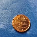 GÖRÖGORSZÁG 5 EURO CENT 2010 HAJÓ ! UNC! RITKA! fotó