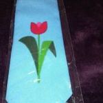 Tulipános egyedi, nagyon menő nyakkendő fotó